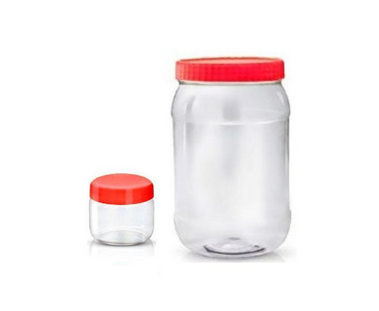 Plastic Kitchen Pet Food Storage Jar 1 Litre + 100Ml