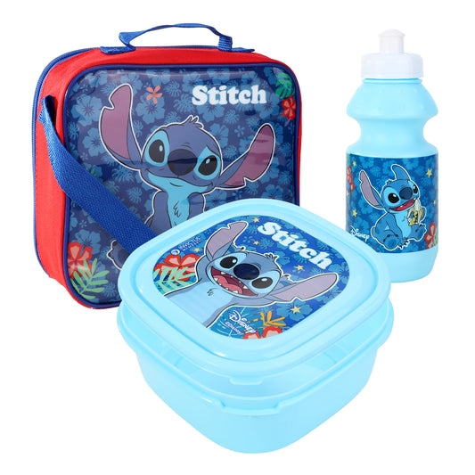 Stitch 3 Piece Lunch Bag, Box & Bottle Set