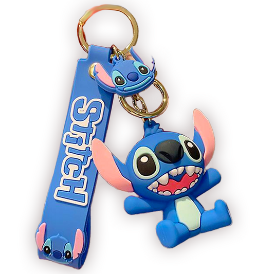 Stitch 3D Silicone Keychain Keyring Pendant