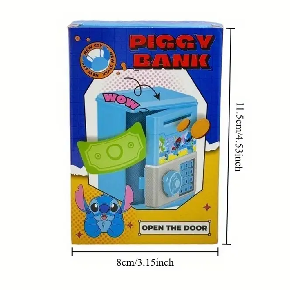 Stitch Mini Safe Piggy Bank - 2 Colours