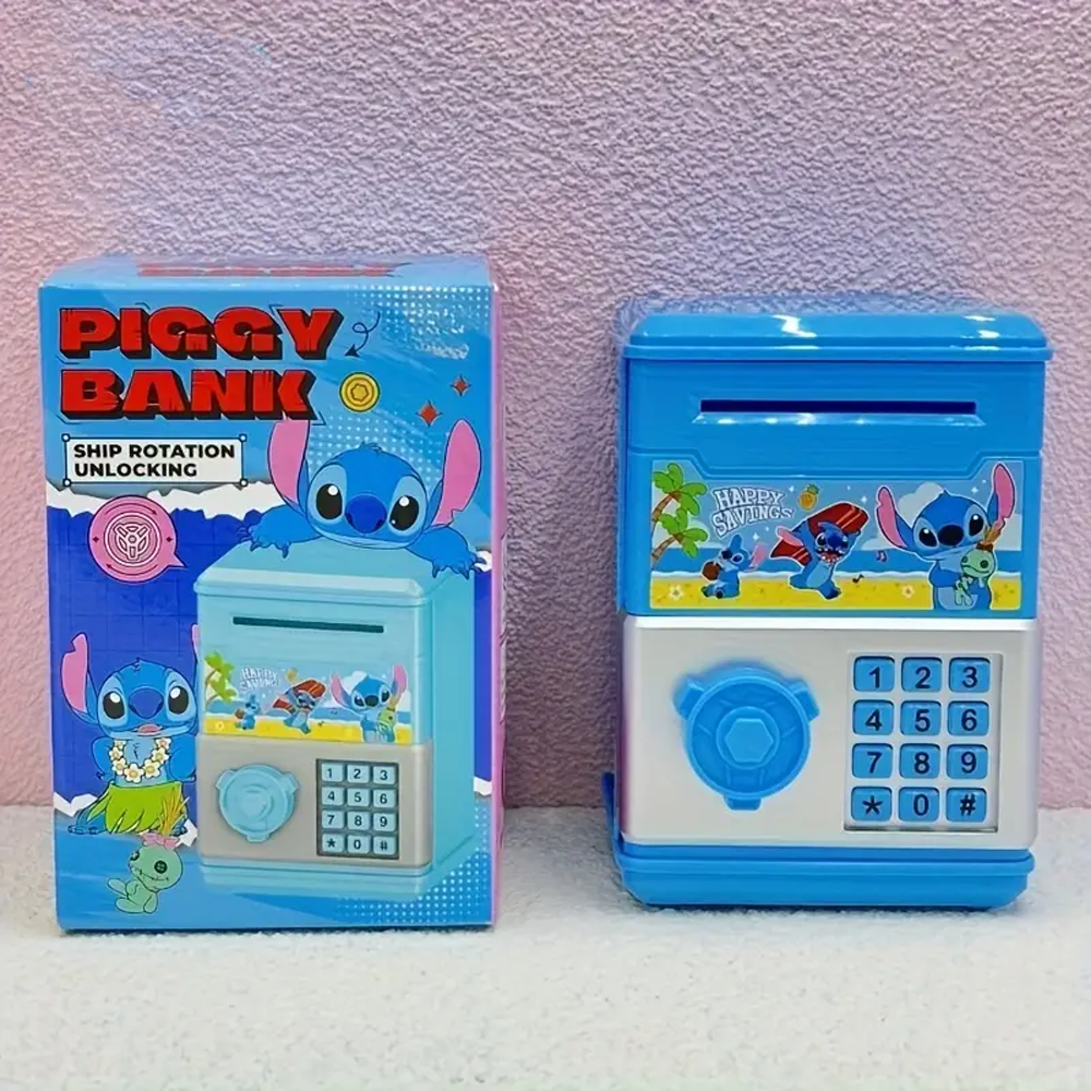 Stitch Mini Safe Piggy Bank - 2 Colours