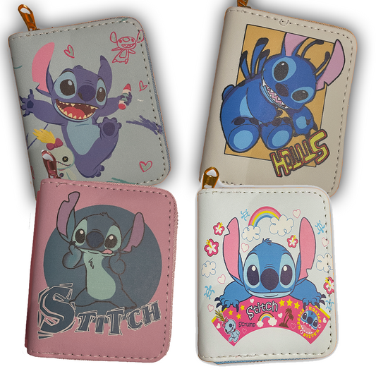 Stitch Wallet Purse with Zip - 4 Designs