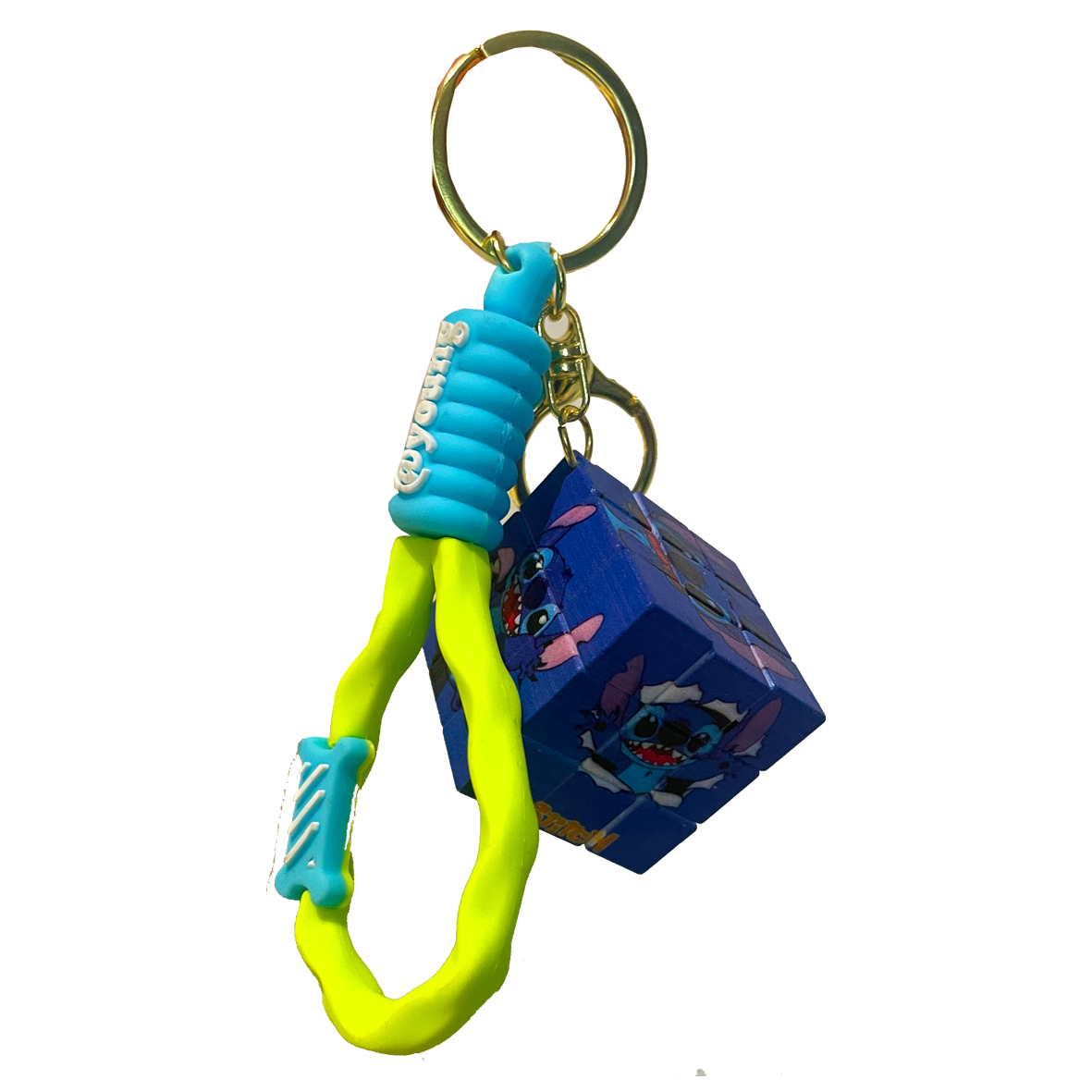 Stitch Puzzle Cube Keychain Keyring