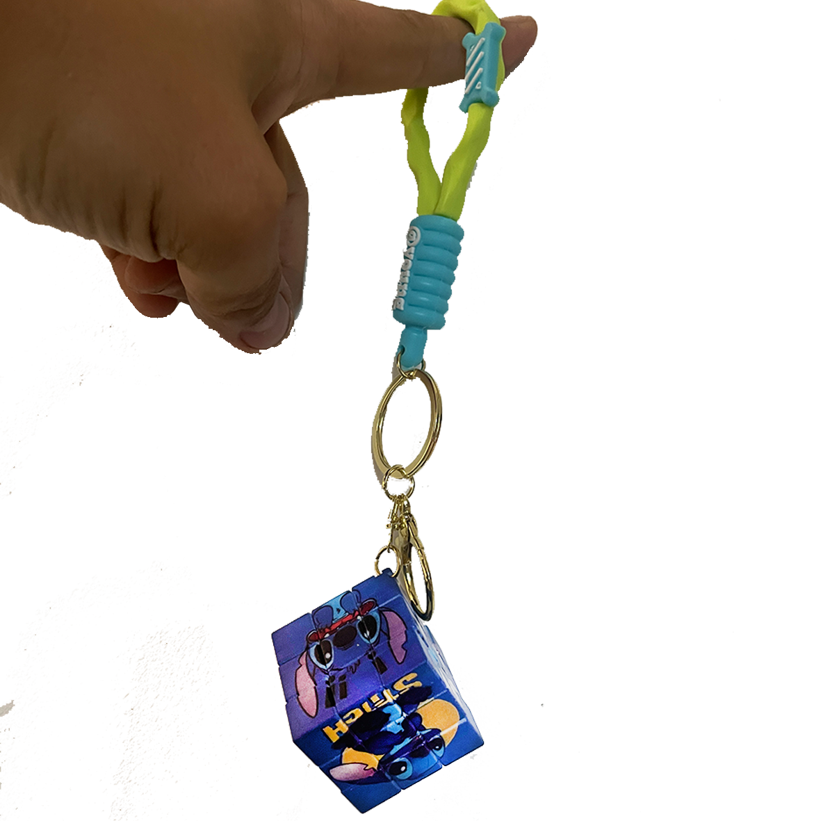 Stitch Puzzle Cube Keychain Keyring