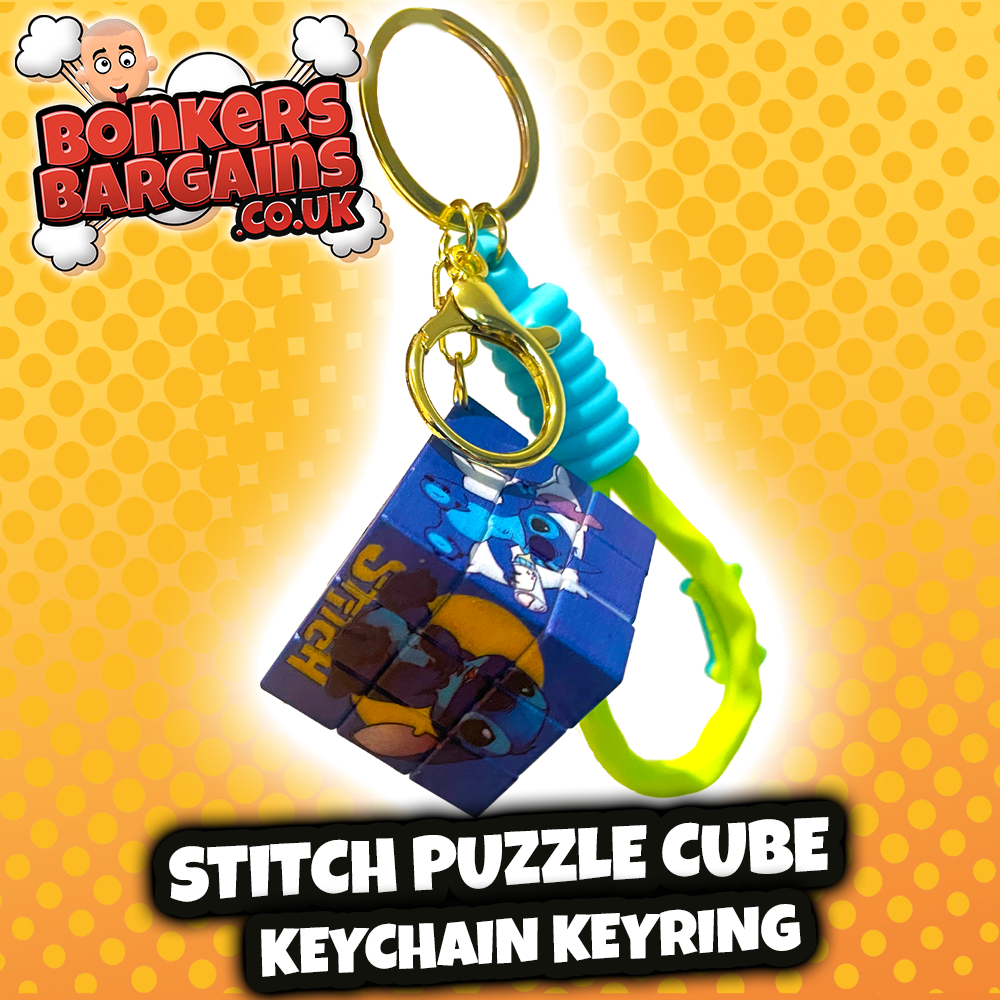 Stitch Puzzle Cube Keychain Keyring