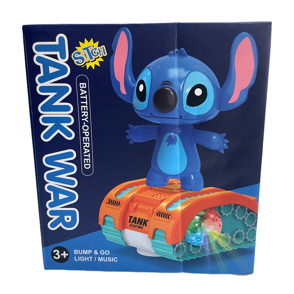 Stitch Tank Flashing Moving Spinning Toy with Lights