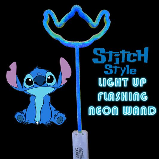 Stitch Style Light Up Flashing Neon Wand - Batteries Included