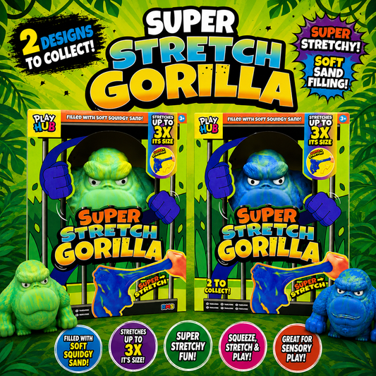 XL Super Stretch Gorilla Squishy Fidget Squish Sensory Toy - 2 Colours to Collect
