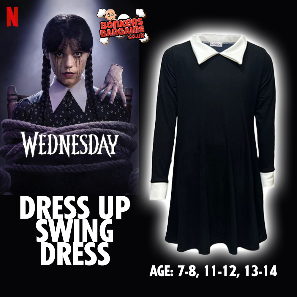 Wednesday Addams Family Swing Dress Fancy Dress