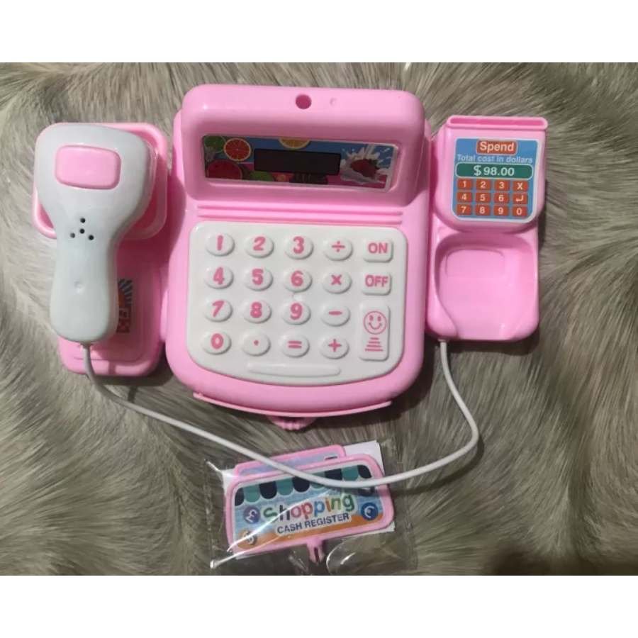 Mini Cash Register Register Cashier 7 inch Playset Pretend Toy For Kids