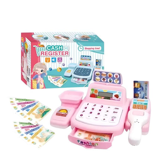 Mini Cash Register Register Cashier 7 inch Playset Pretend Toy For Kids