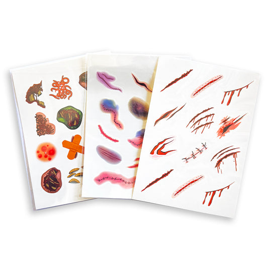 Halloween Gory Tattoo Sheets x 48