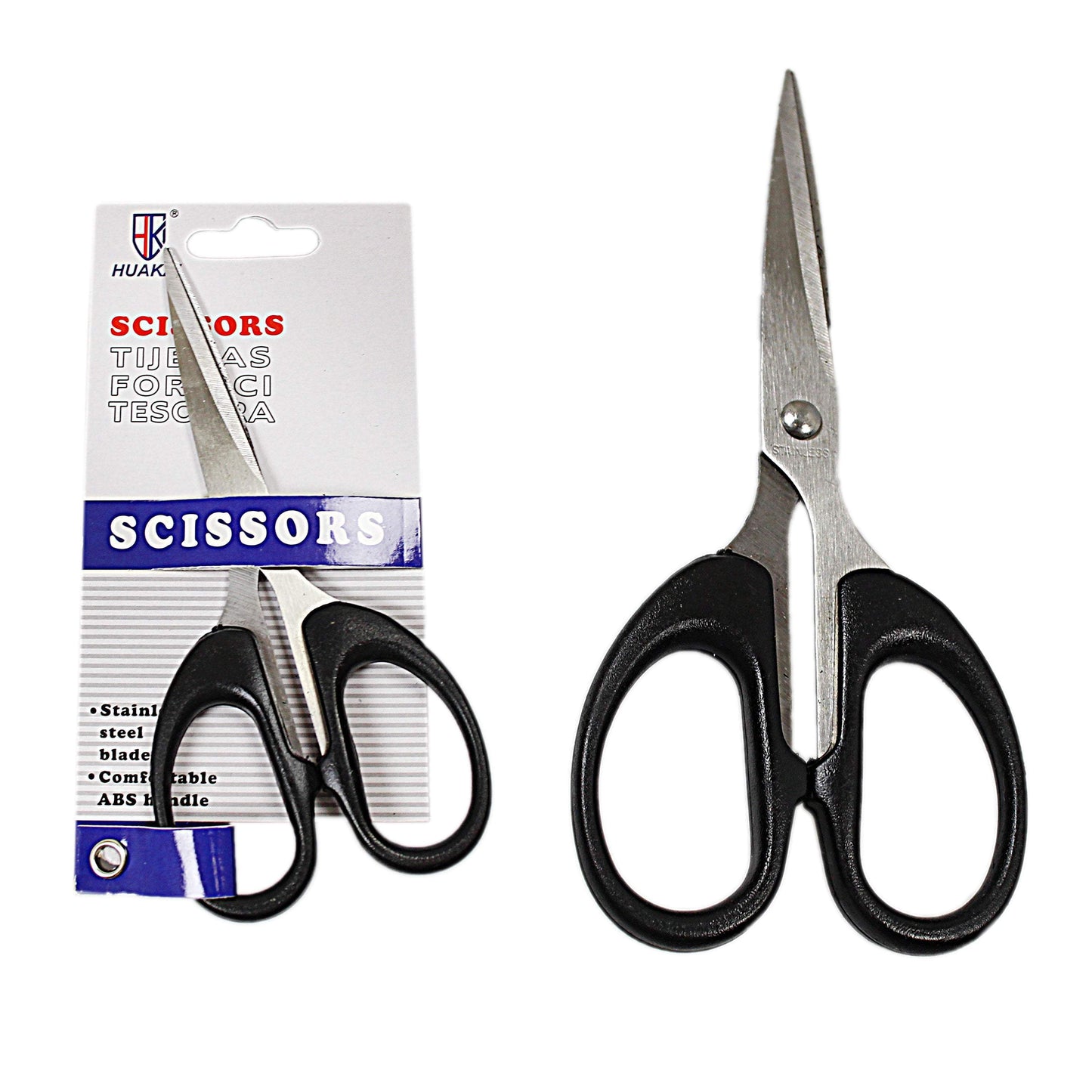 Stainless Steel Scissors with ABS Handle Comfortable Grip 3683