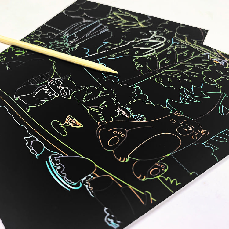 Jungle Scratch Art Cards Bumper Pack