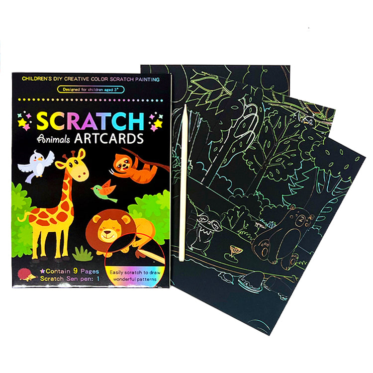 Jungle Scratch Art Cards Bumper Pack