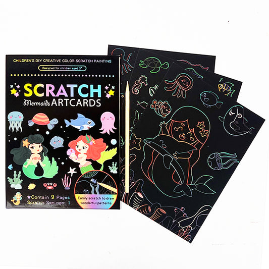 Mermaid Scratch Art Cards Bumper Pack