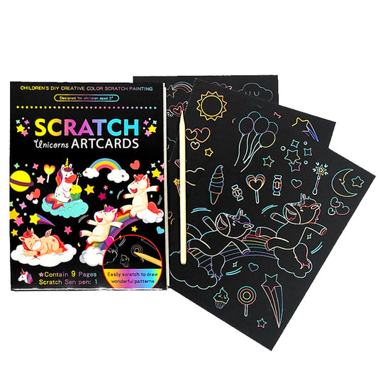 Unicorn Scratch Art Cards Bumper Pack