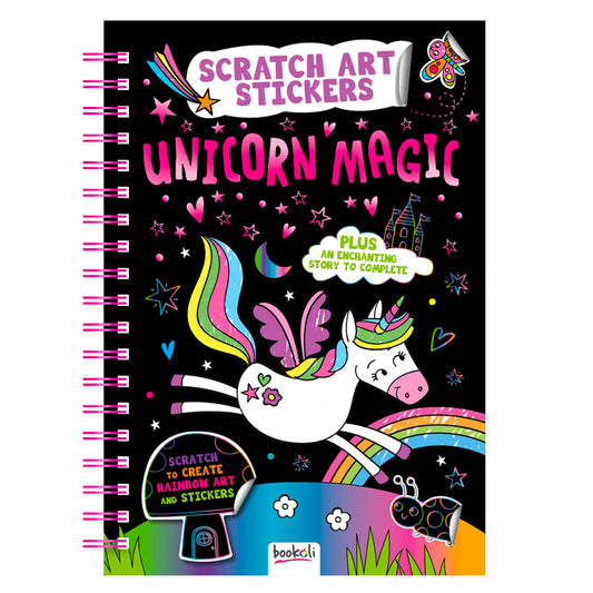 Unicorn Magic Scratch Art Activity And Sticker Book ( NEW )