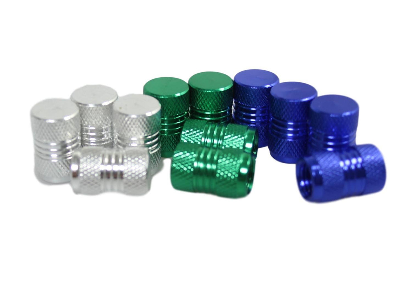 Bike Bicycle Metal Screw On Gas Caps Pack Of 4 Assorted Colours