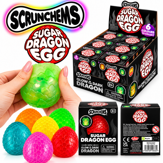 Scrunchems Sugar Dragon Egg - Glow in the Dark - 6 Colours