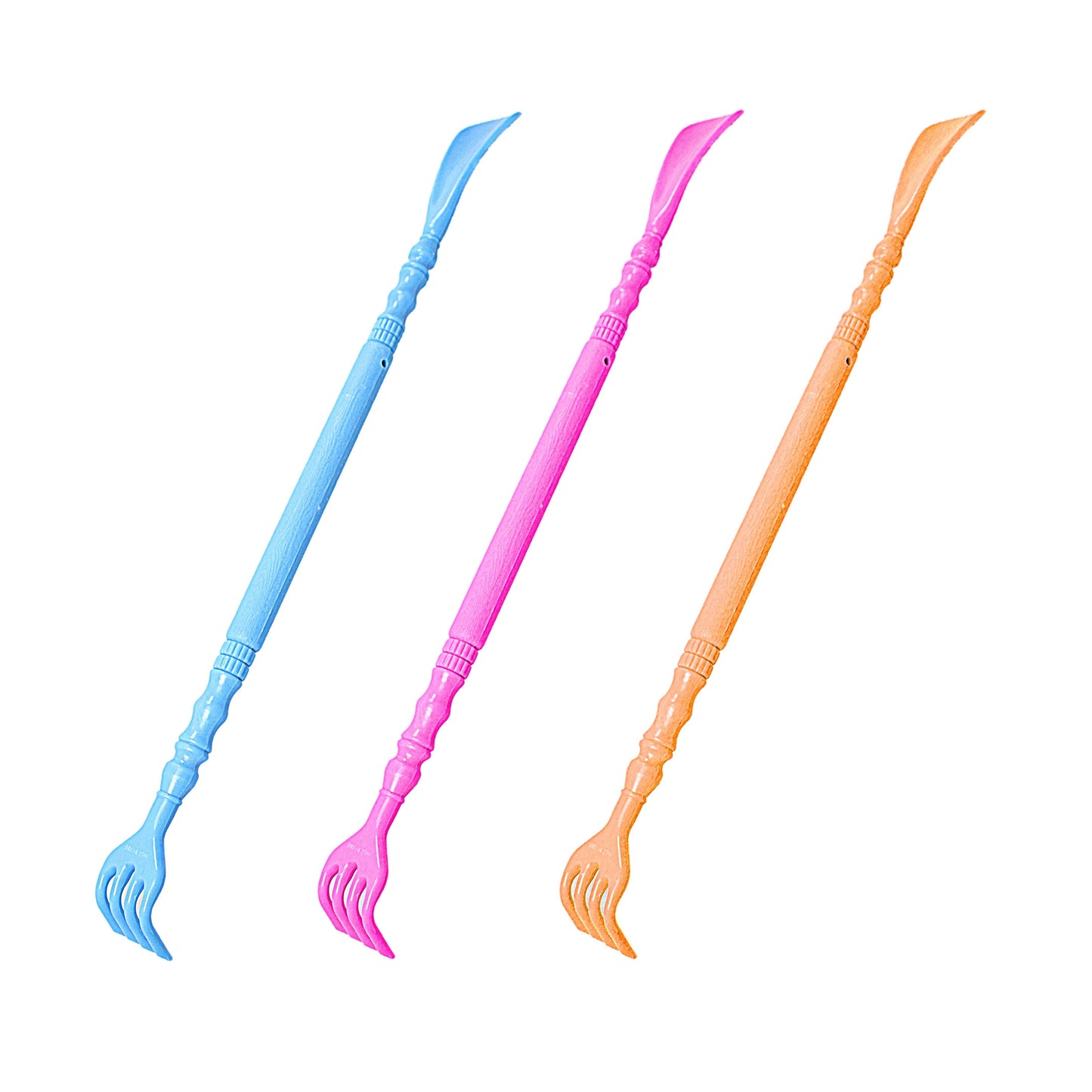 2-in-1 Plastic Shoe Horn and Back Scratcher 45 cm Assorted Colours 0810