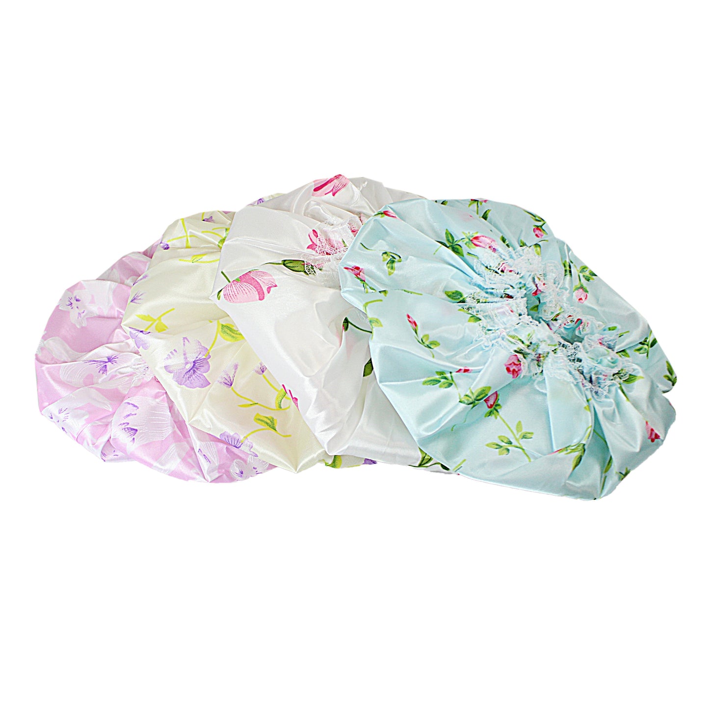 Reusable Shower Cap Floral Print Assorted Colours 0342