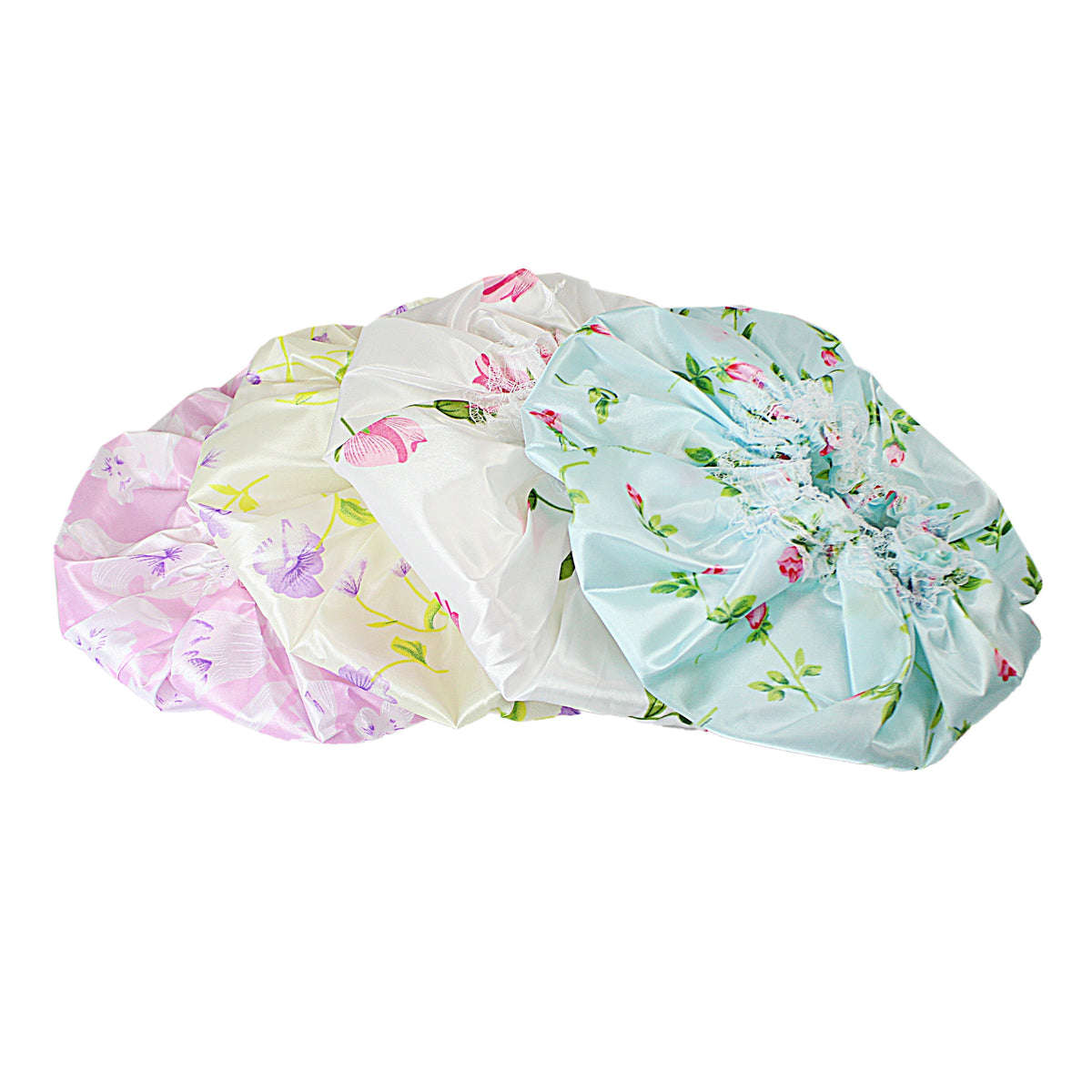 Reusable Shower Cap Floral Print Assorted Colours