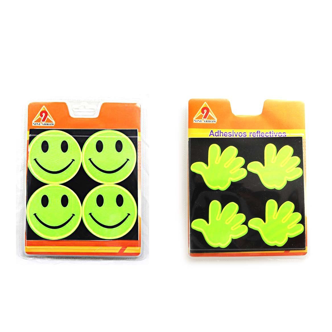 Smiley Face And Handprint Adhesive Reflectors 1838/1837