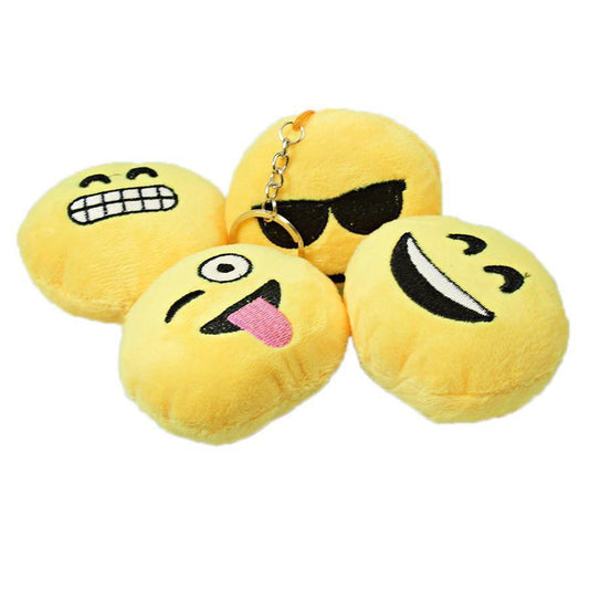 Soft Smiley Face Emoji Keychain Keyring Assorted Designs 4958