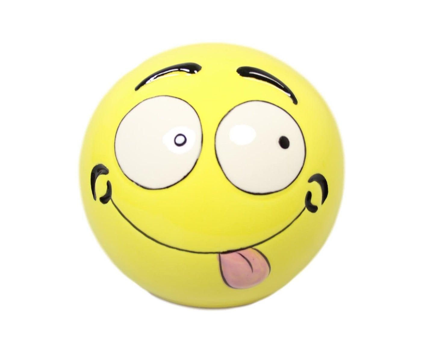 Children's Round Yellow Smiley Face Ceramic Money Box Piggy Bank Assorted Designs 5560