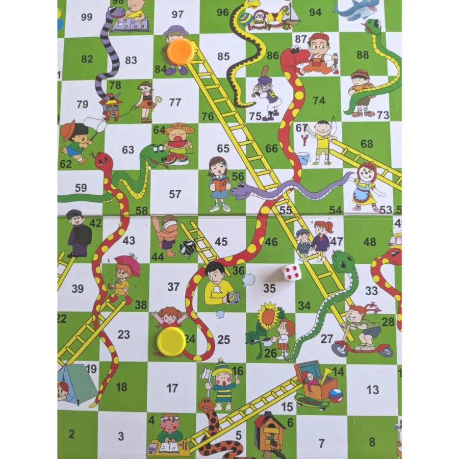 Snakes and Ladders Board Game – Classic Family Fun for Kids & Adults, Traditional Game Set