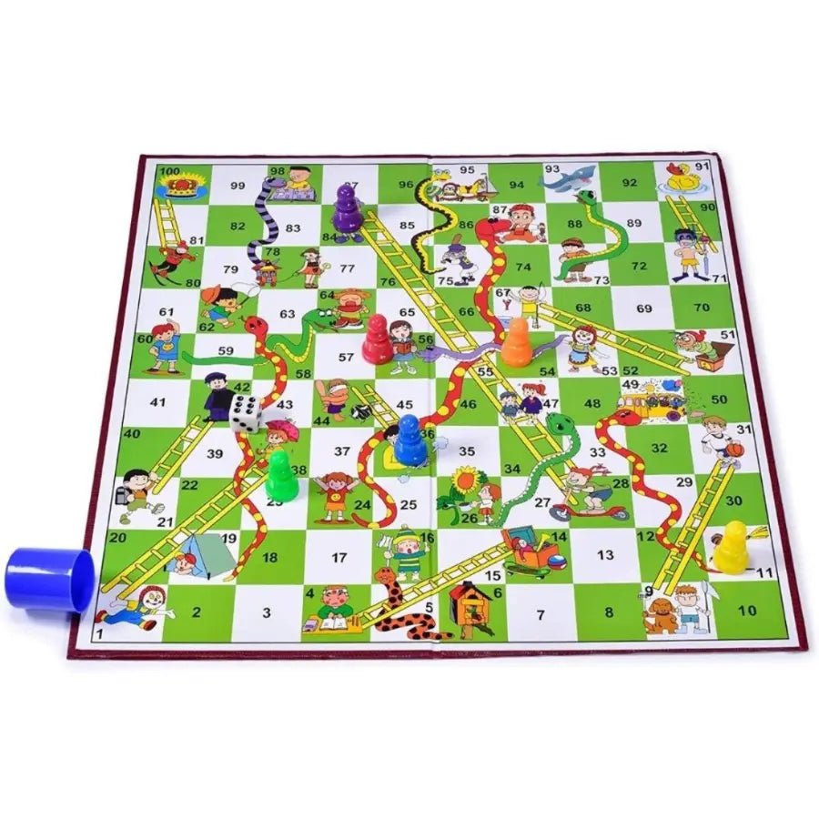 Snakes and Ladders Board Game – Classic Family Fun for Kids & Adults, Traditional Game Set