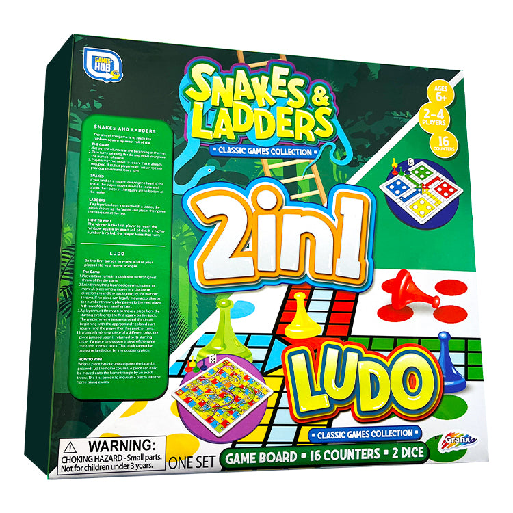 Snakes And Ladders/Ludo Jumbo 2 In 1 Game Set