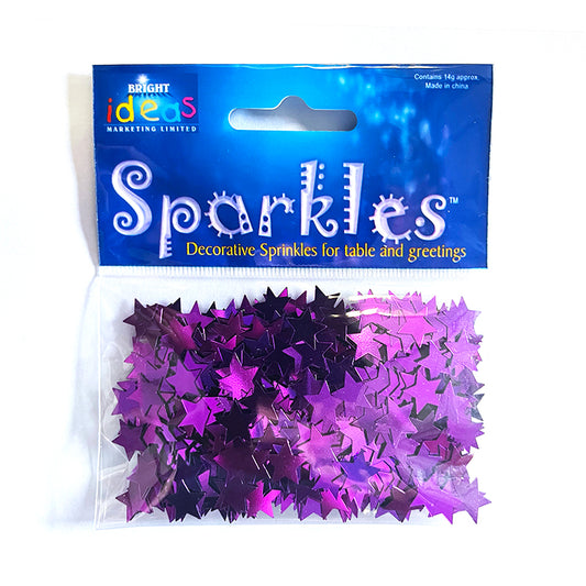 Purple Stars Sparkle Confetti Shapes Pack