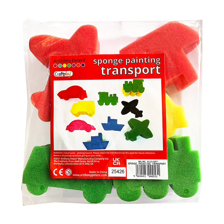 Transport Jumbo 5pcs Sponge Painting Shapes