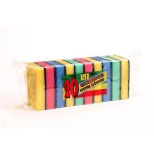 Double Sided Kitchen Washing Up Sponges Scourers Pack of 20 RP3002