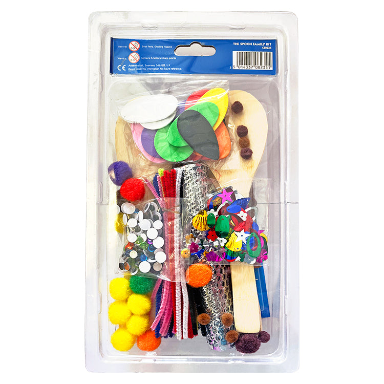 Spoon Family Jumbo Fun Craft Kit ( Makes 5 Spoon People )
