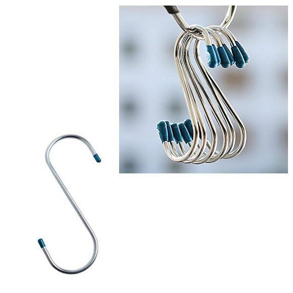 4 Pack Stainless Steel S Hooks 7x 10cm Kitchen Meat Pan Utensil Clothes Hanger Hanging Diy 0803