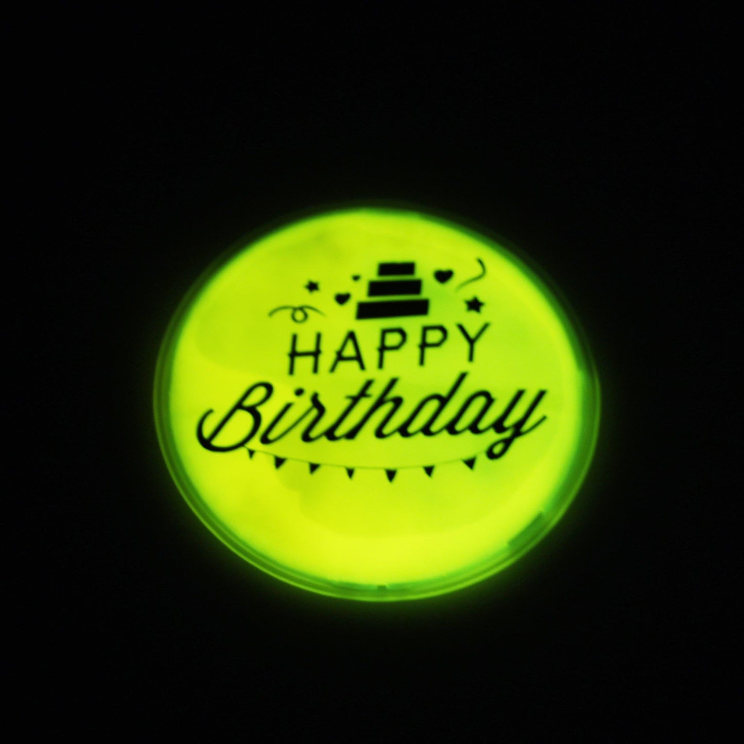 Glow In The Dark Round Sticker Glow Pod 3.2" Assorted Designs 5265