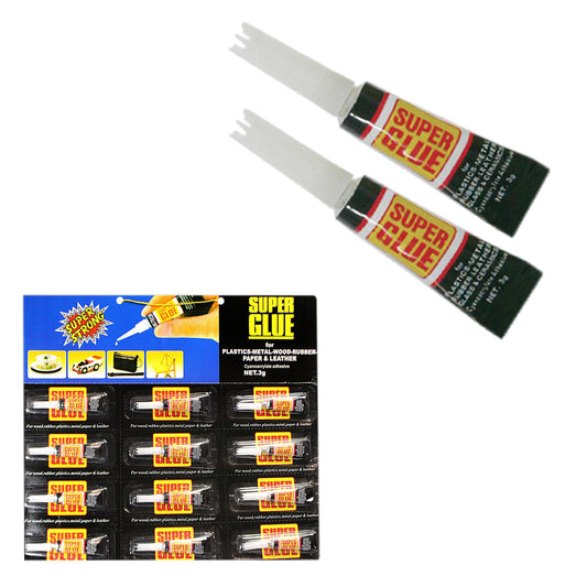 Card Of 12 Super Glue Tubes