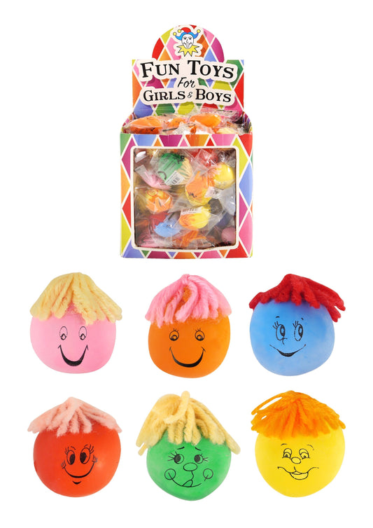 Children's Toy Stress Relief Moody Squeeze Face 3-4cm  Assorted Colours T35304