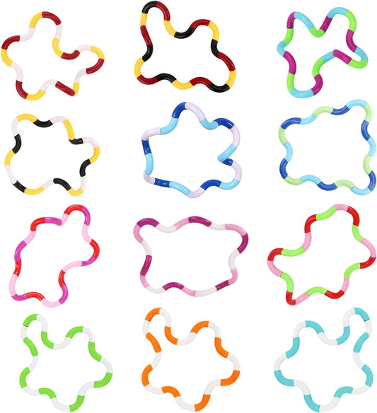 Tangle Fidget Toy - 12 Piece Assorted Colour