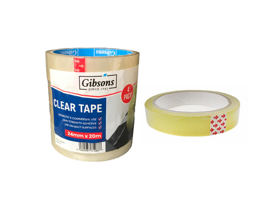 Clear Parcel Tape 24mm x 20m Pack of 4 TC2