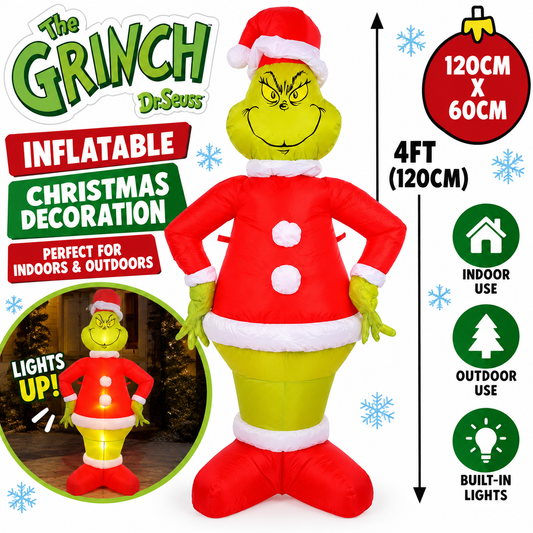 The Grinch 4FT Inflatable Light Up Christmas Decoration - 120cm