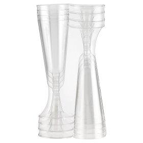 Plastic Disposable Champagne Flute Glasses 20 cm Pack of 6 THL9563