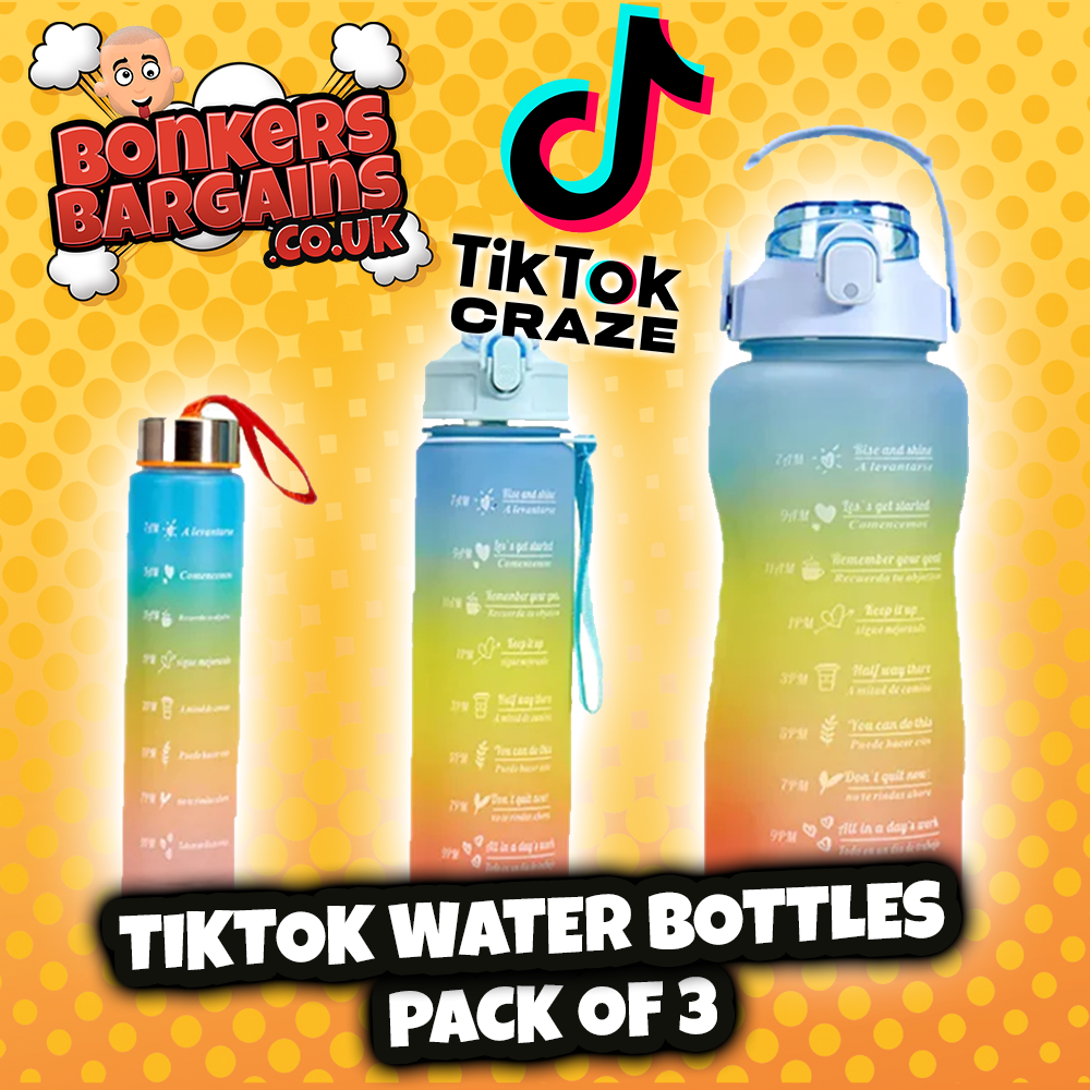 TikTok Water Bottle - Pack of 3