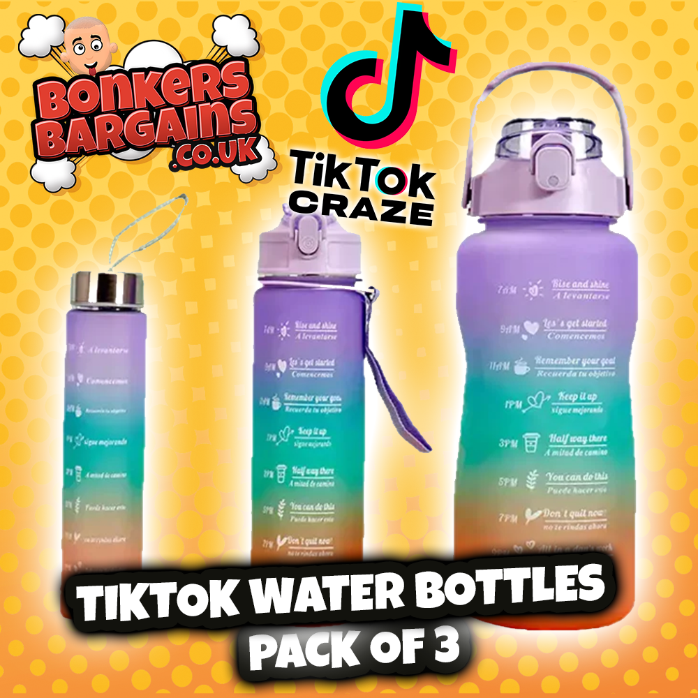 TikTok Water Bottle - Pack of 3