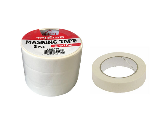 Masking Tape 24mm x 20 Metre Pack of 3 TS60490