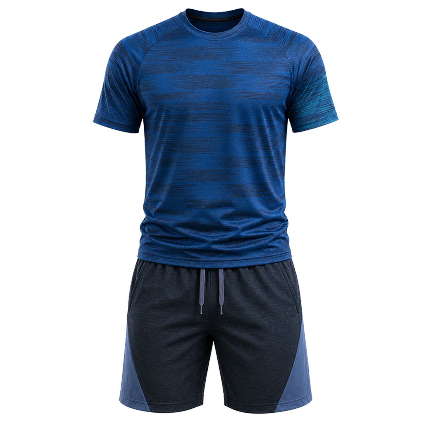 Mens Activewear T-Shirt and Shorts Set - Casual Two Piece Summer Co-Ord Outfit Gym Sportswear Activewear Lightweight Breathable Holiday Summer Set