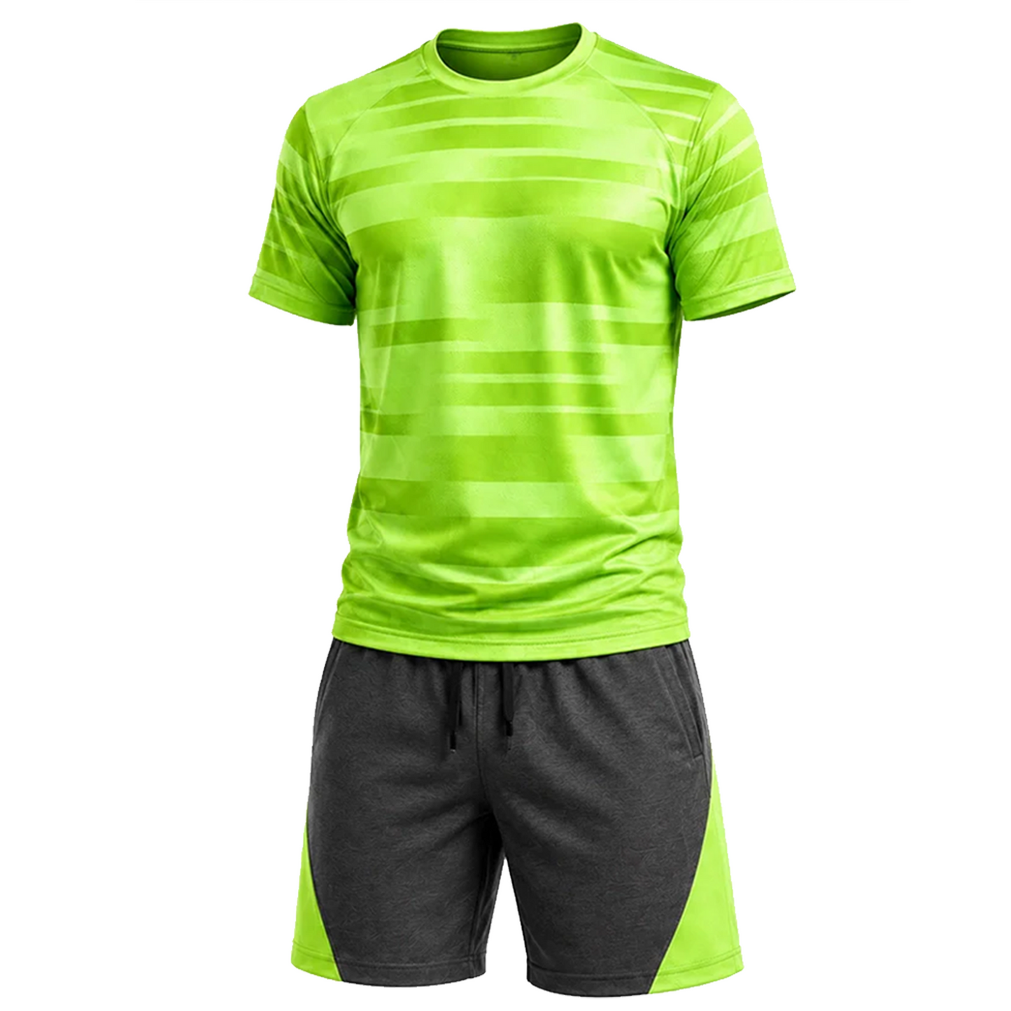 Mens Activewear T-Shirt and Shorts Set - Casual Two Piece Summer Co-Ord Outfit Gym Sportswear Activewear Lightweight Breathable Holiday Summer Set